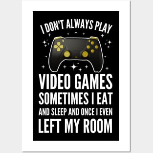 Funny Gamer men women Video Gamer Gaming Game Controller Posters and Art